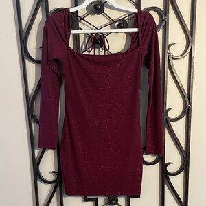 Lulu's Sparkling Wine Long Sleeve Dress